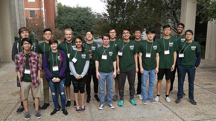 Computer Science students compete in ACM programming competition.