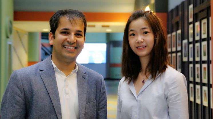 Anshumali Shrivastava and Beidi Chen (Photo by D. Soward/Rice University)