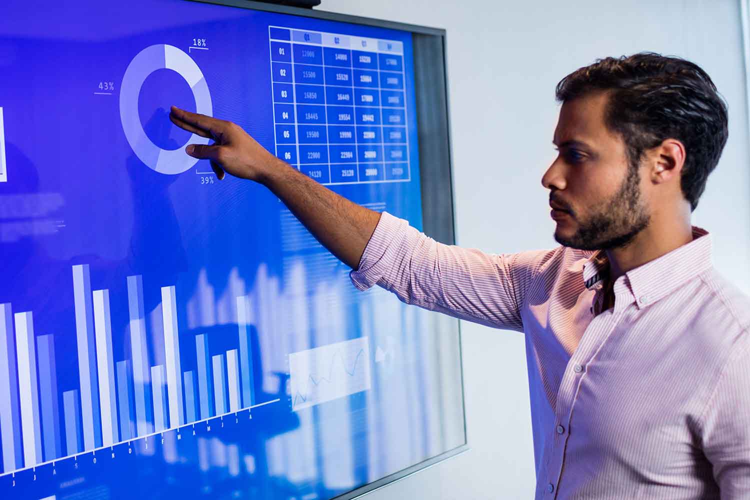 data engineering at work looking at charts