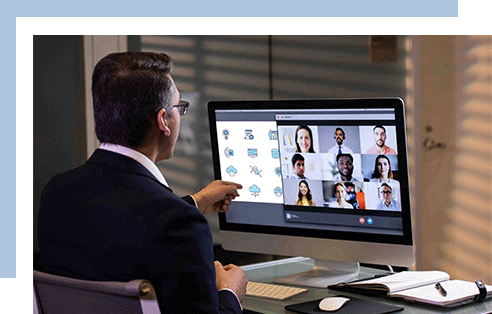 In an online Rice Zoom meeting In an online Rice Zoom meeting