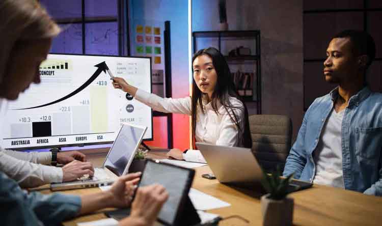 A group of people working to solve a problem