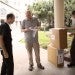 Roland von Kurnatowski ’04 (center) distributes PPE to Memorial Hermann hospital. Photo courtesy of TXRX Labs