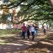 Rice CS grad students walking outside of Duncan Hall